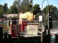 The shark's taken the bait, and it's pulled the dock into the water! And now those gas tanks are on fire! How could this get worse! The shark's taken the bait, and it's pulled the dock into the water! And now those gas tanks are on fire! How could this get worse!