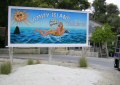 Amity Island billboard as we leave the attraction Amity Island billboard as we leave the attraction