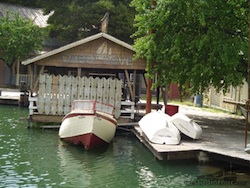 Ben Gardner's boat in Jaws Lake, 2005