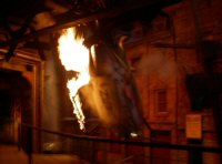 The Kelly King helicopter crashes in a ball of flame - click to enlarge The Kelly King helicopter crashes in a ball of flame