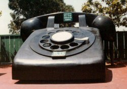 Giant Phone (photo by Robert Napton, 1979)- click to enlarge Giant Phone (photo by Robert Napton, 1979)