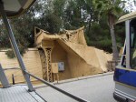 Behind the entrance