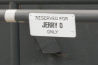 Parking space for Jerry O'Connell, outside Stage 44 (September 2006)