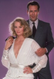 Cybill Shepherd and Bruce Willis in MOONLIGHTING. From IMDB.com