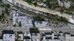 Aerial view of the Scrubs location on Riverside Drive in Sherman Oaks (from Google Earth)
