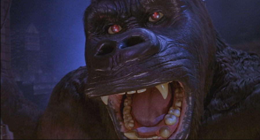 Great detail on Kong face, mouth and angry eyes (still from The Wizard DVD)...