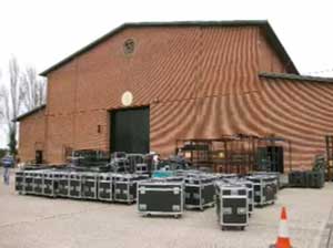 Flightcases ready to go on tour at Bray Studios