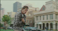 Bruce Almighty - 9 - Bruce runs across a digitally extended Courthouse Square (still from DVD release)