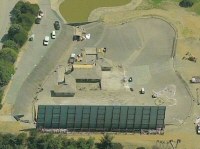 Hulk - 3 - Aerial photo (from Windows Live Local) of the Hulk setup at Falls Lake from the South