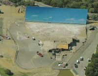 Hulk - 4 - Aerial photo (from Windows Live Local) of the Hulk setup at Falls Lake from the North