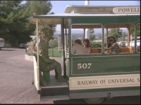 The A Team - Steel - Stills - 7 - Tour trolleybus on the Upper Lot outside Womphoppers during The A Team Steel episode (still from DVD)