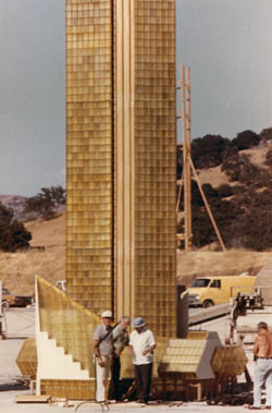 The Towering Inferno - 2 - Tower model at the Fox Ranch (Photo by Joseph Musso courtesy of Ryan Thoryk)