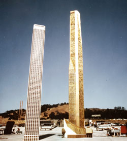 The Towering Inferno - 3 - Tower model at the Fox Ranch (Photo by Scott Crabbe courtesy of Ryan Thoryk)