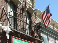 Flag detail at New York Street, September 2006