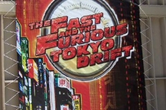 Fast & Furious: Tokyo Drift banner outside the entrance, June 2006