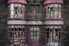 Madam Puddifoot’s tea shop, located in Hogsmeade village, is one of the many magic windows featured at “The Wizarding World of Harry Potter” at Universal Studios Hollywood
